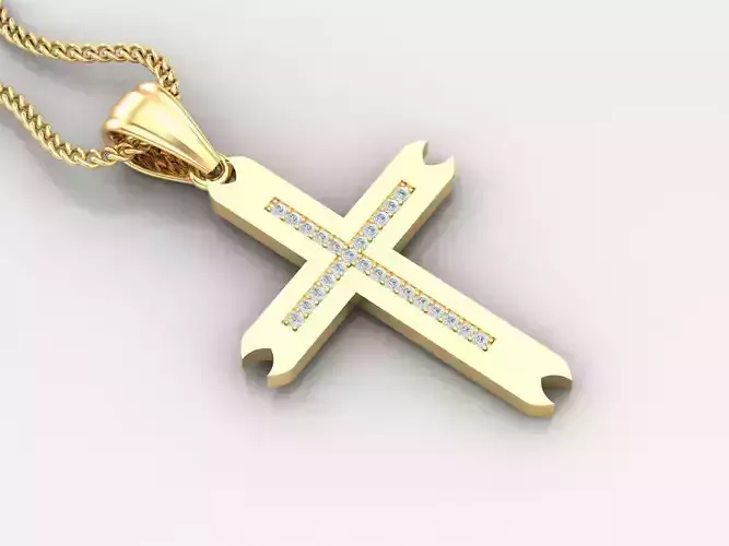 Cross Jesus Christ Pendant 4CP005 3DM STL