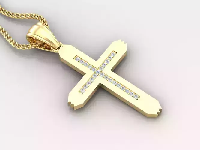 Cross Jesus Christ Pendant 4CP002 3DM STL