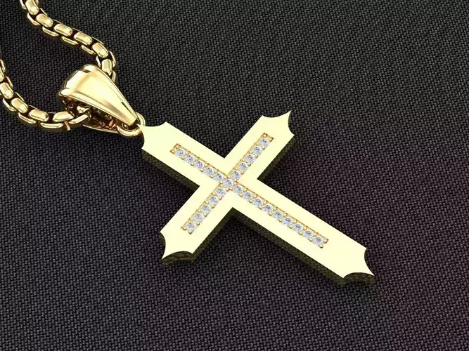 Cross Pendant 3CP094 3DM STL For Print