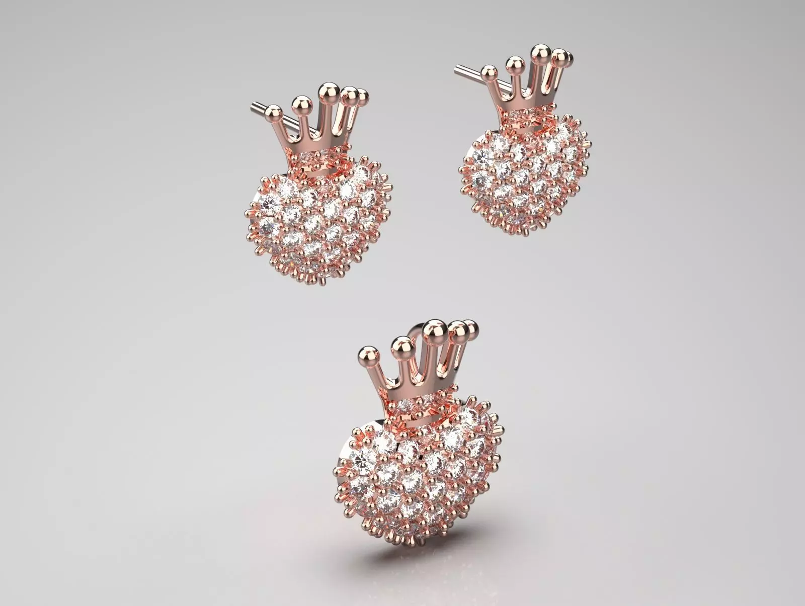 heart jewelry set js0007 3D print model