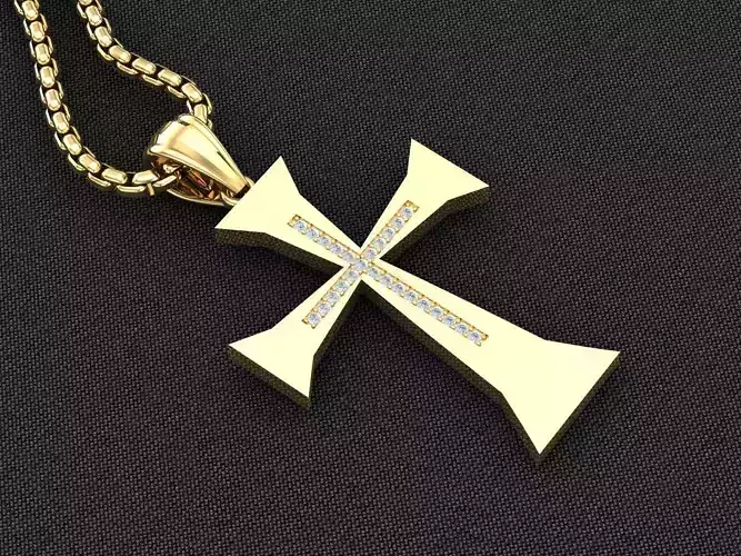 Cross Pendant 3CP079 3DM STL For Print