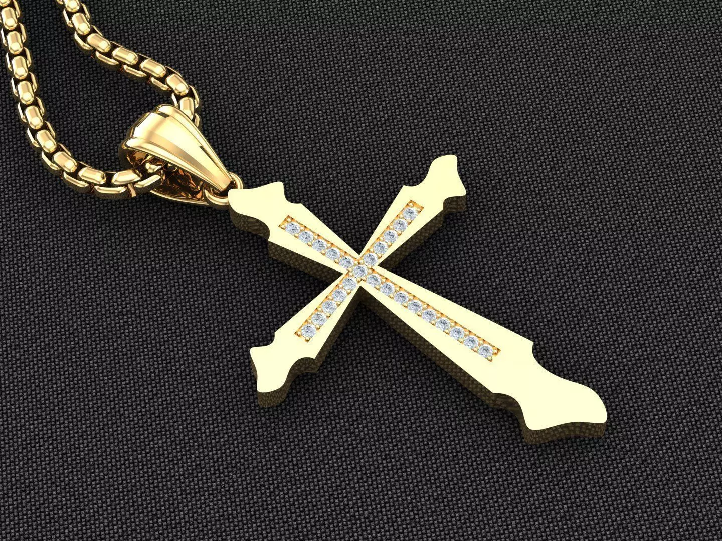 Cross Pendant 3CP046 3DM STL For Print 3D print model_0