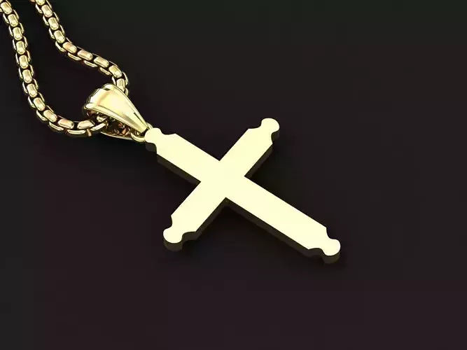 Cross Pendant 3CP042 3DM STL For Print