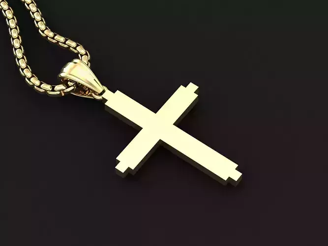 Cross Pendant 3CP041 3DM STL For Print
