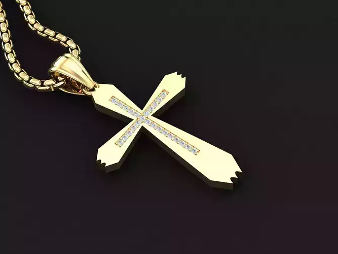 Cross Pendant 3CP032 3DM STL For Print