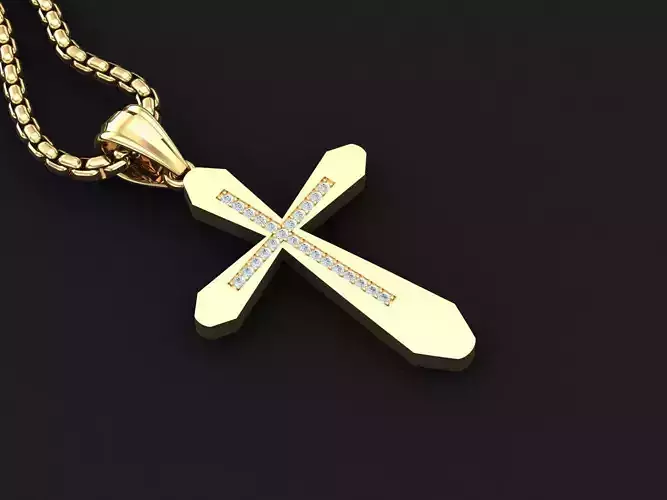 Cross Pendant 3CP025 3DM STL For Print