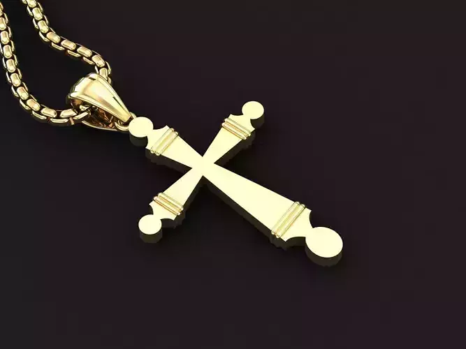 Cross Pendant 3CP024 3DM STL For Print