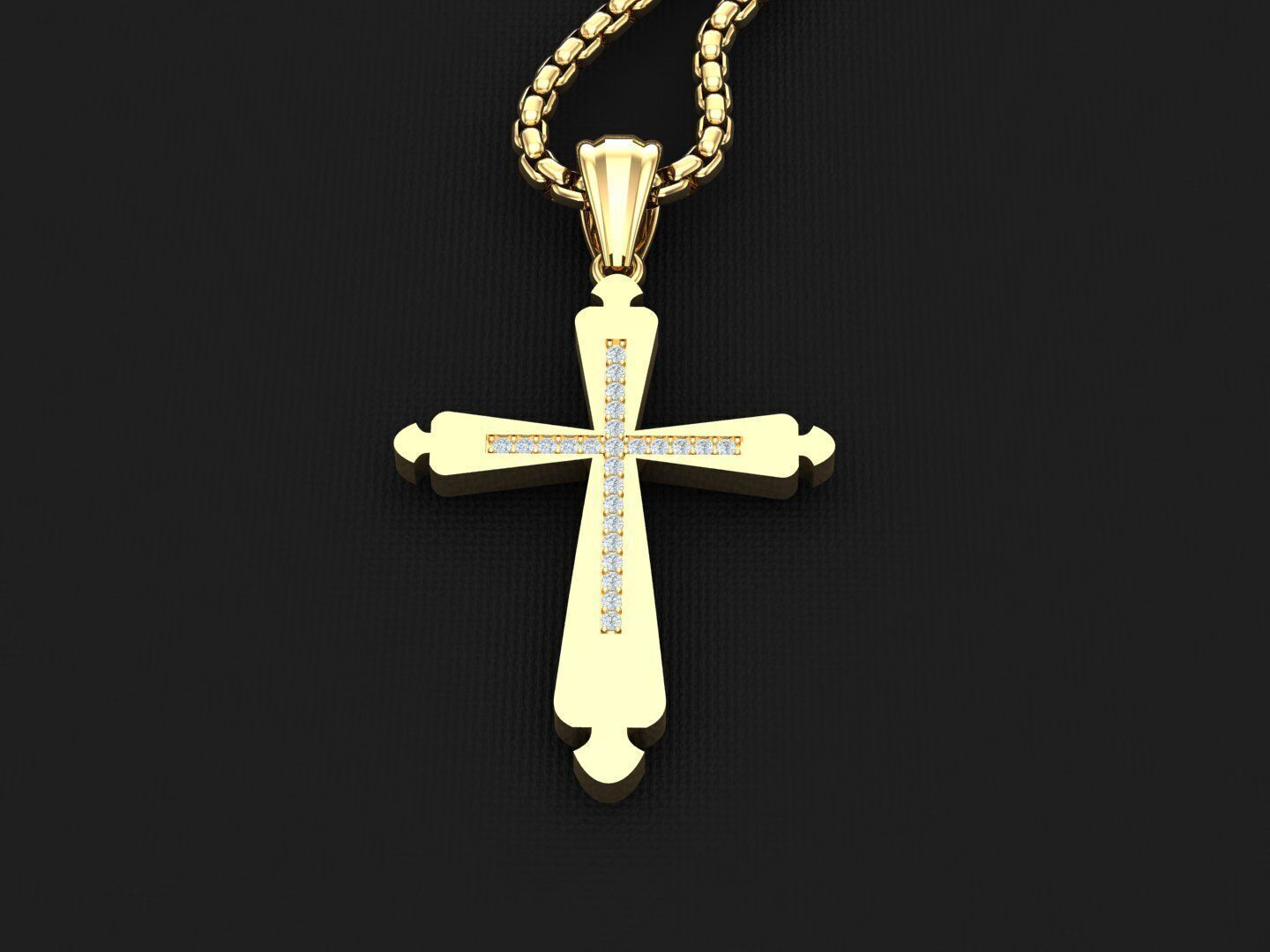 Cross Pendant 3CP023 3DM STL For Print 3D print model_2