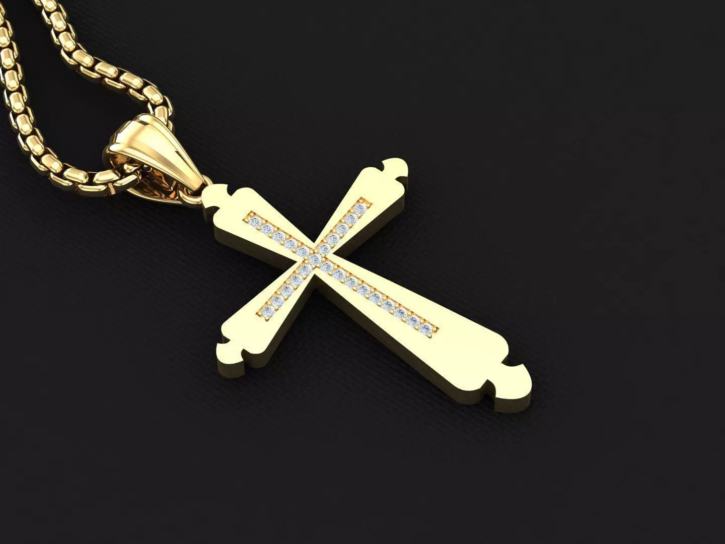 Cross Pendant 3CP023 3DM STL For Print 3D print model_0
