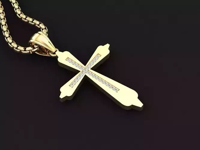 Cross Pendant 3CP019 3DM STL For Print
