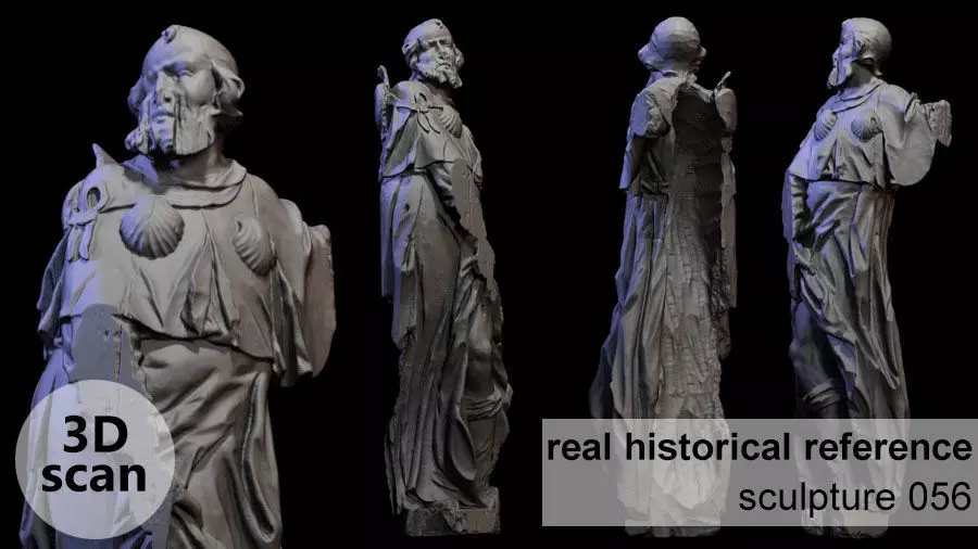 Wooden sculpture 056 3D print model