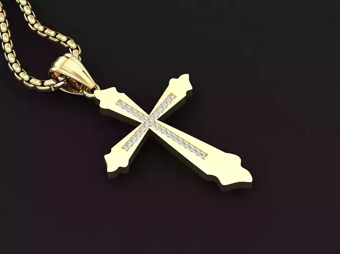 Cross Pendant 3CP009 3DM STL For Print