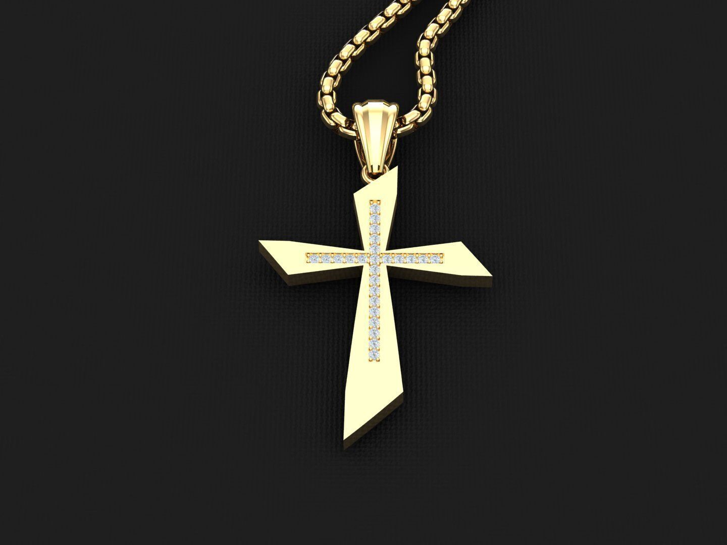 Cross Pendant 3CP008 3DM STL For Print 3D print model_2