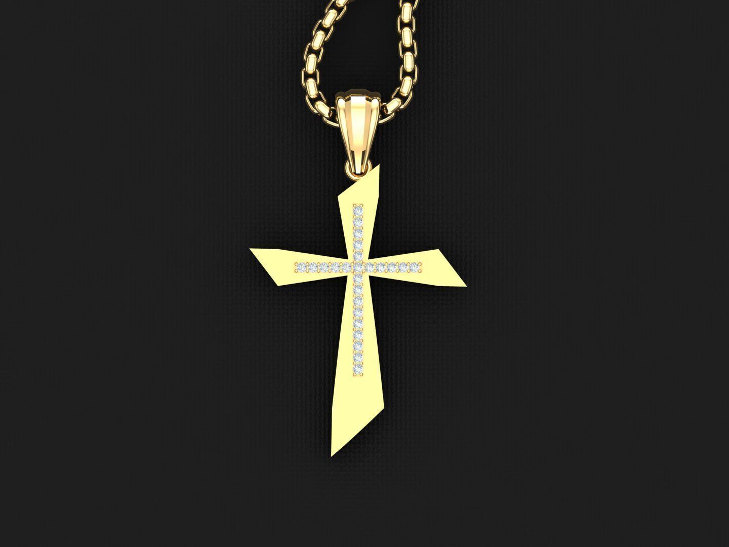 Cross Pendant 3CP008 3DM STL For Print 3D print model_4