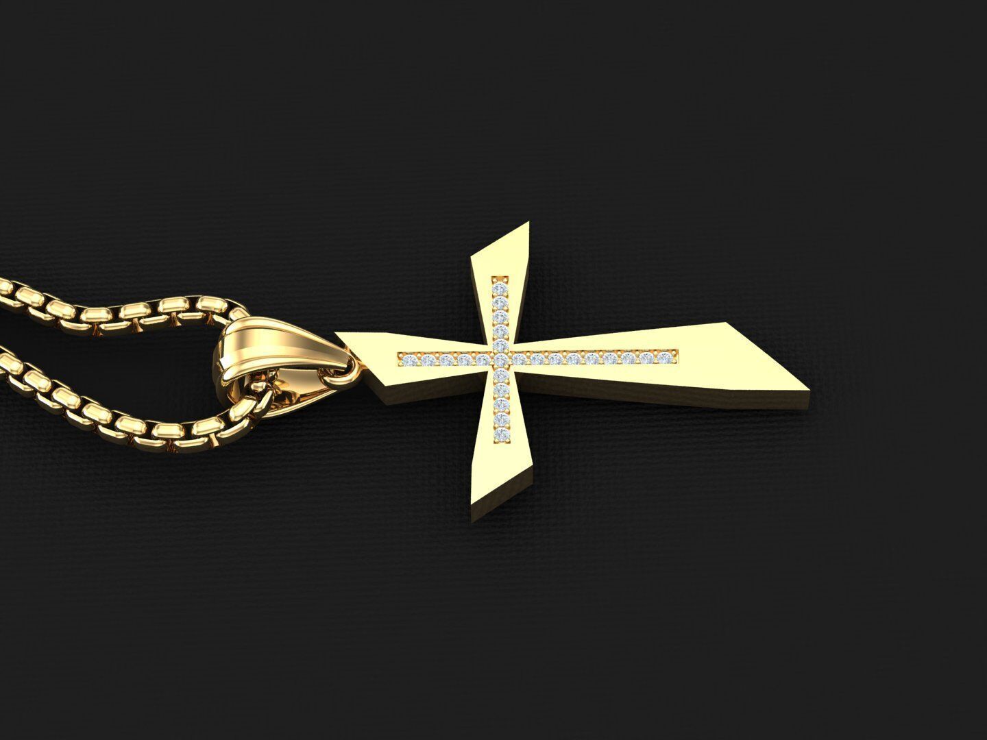 Cross Pendant 3CP008 3DM STL For Print 3D print model_3