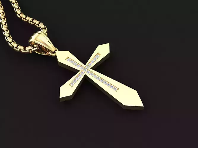 Cross Pendant 3CP007 3DM STL For Print
