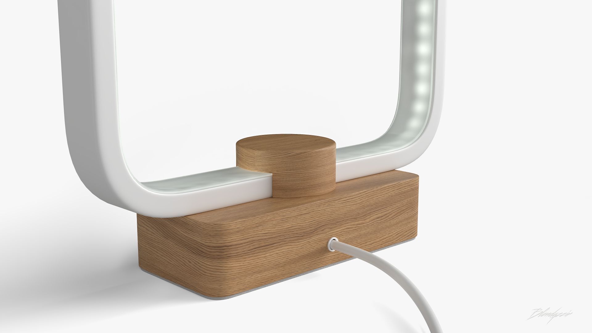 MINIMALIST LED WOOD TABLE LAMP 3D model_5