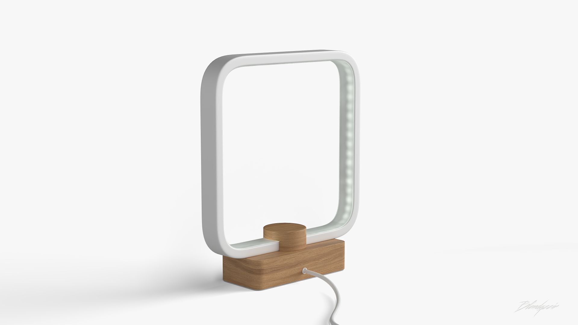 MINIMALIST LED WOOD TABLE LAMP 3D model_4