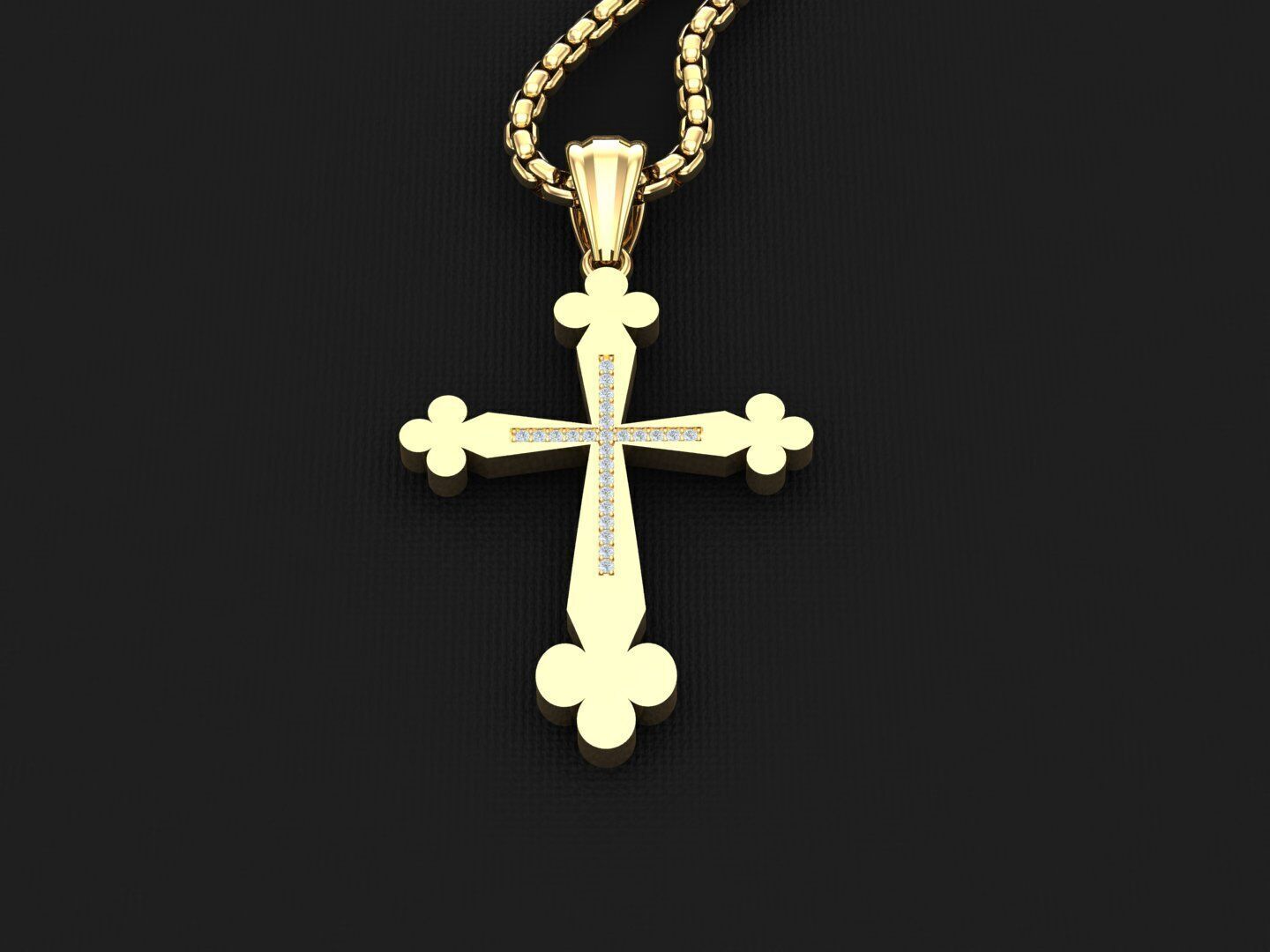 Cross Pendant 3CP002 3DM STL For Print 3D print model_2