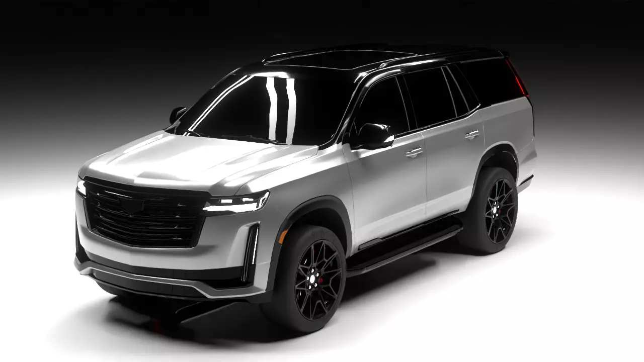 Luxury SUV 2025 Rigged Game Ready Low-poly 3D model