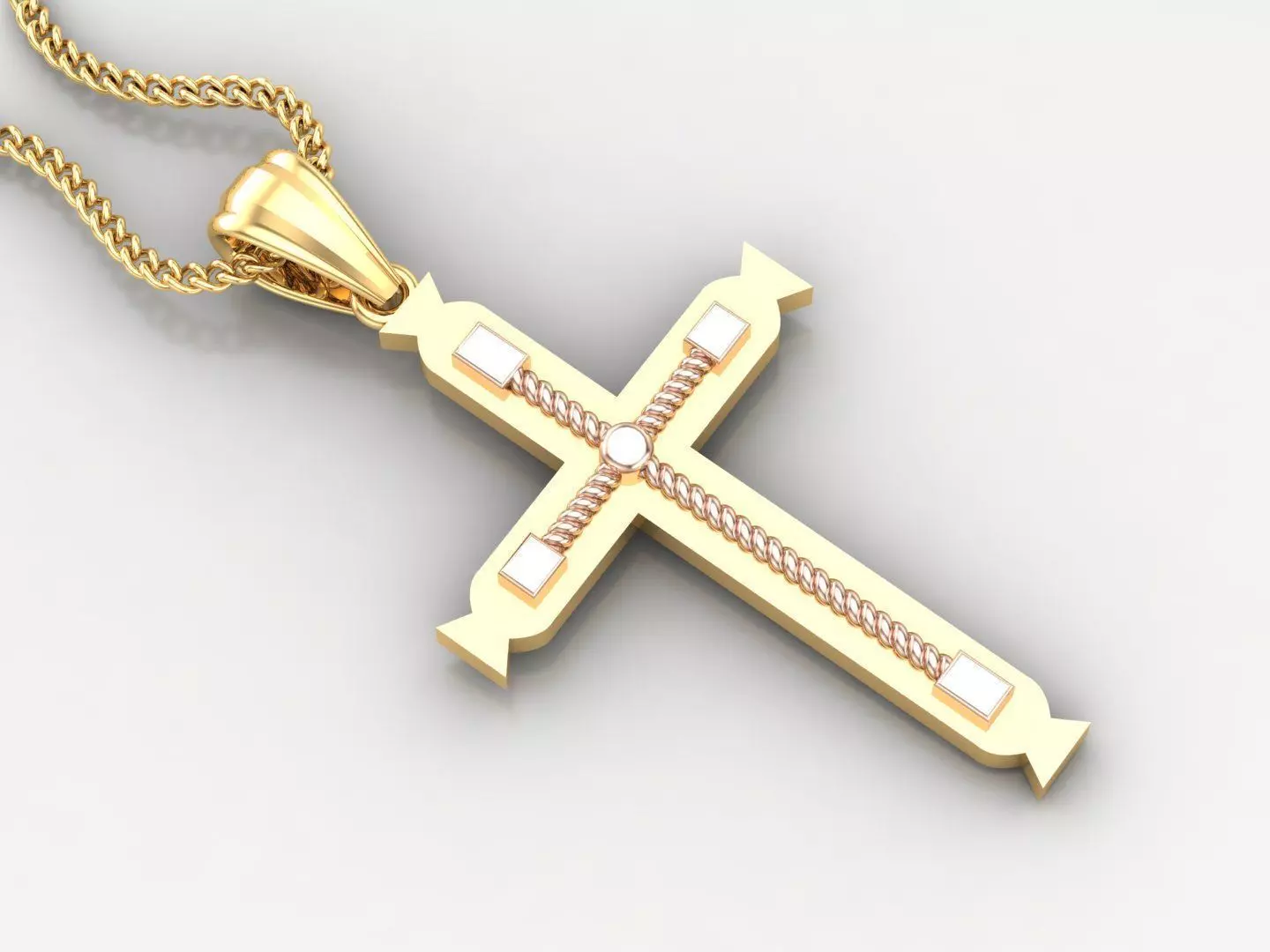 Cross Pendant 4CP099 3DM STL For Print 3D print model_0