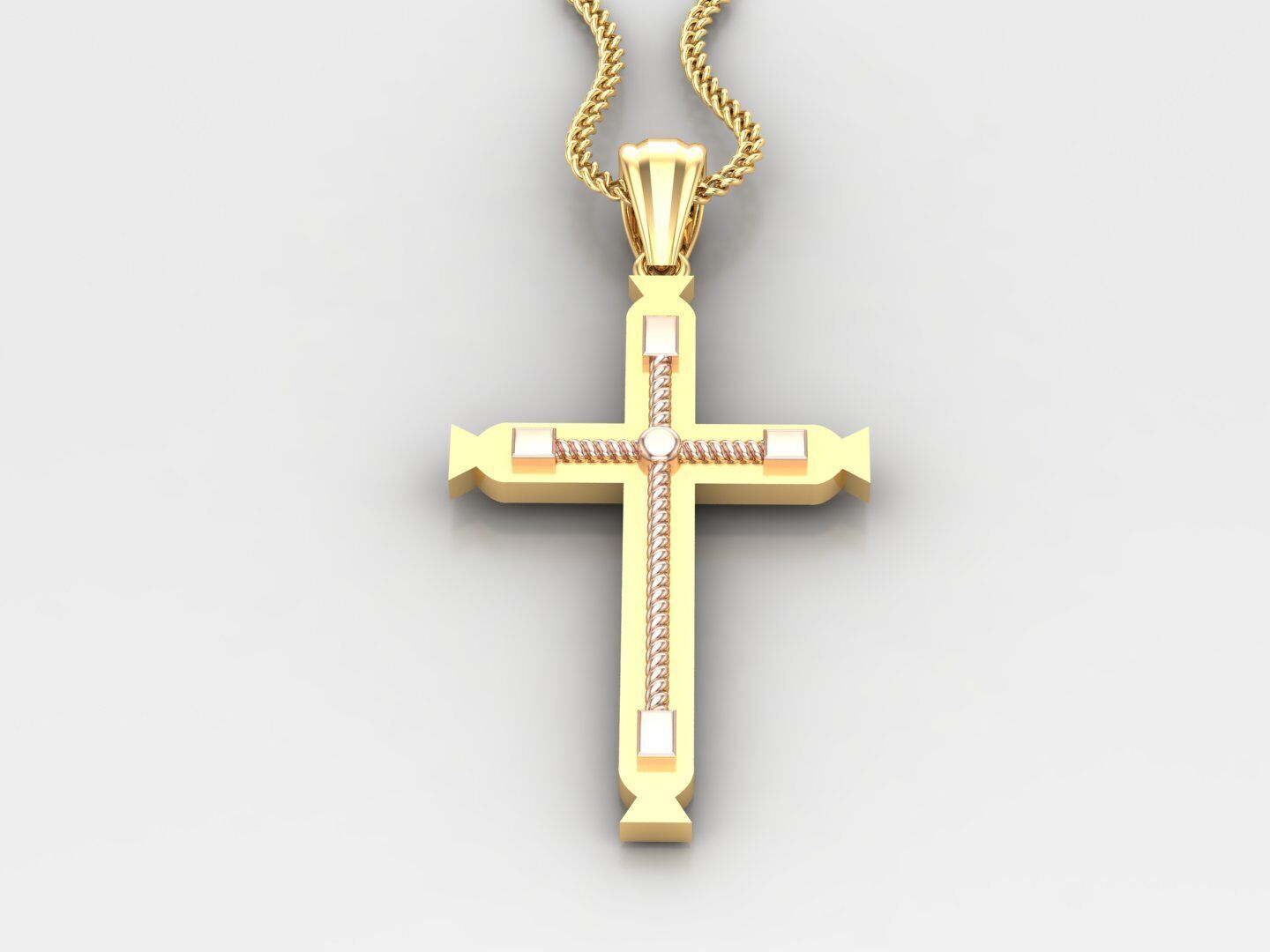 Cross Pendant 4CP099 3DM STL For Print 3D print model_2