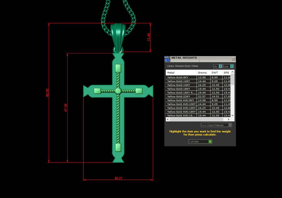 Cross Pendant 4CP099 3DM STL For Print 3D print model_1