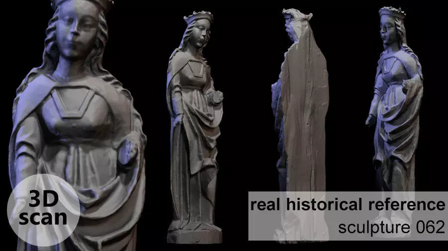 Wooden sculpture 062 3D print model