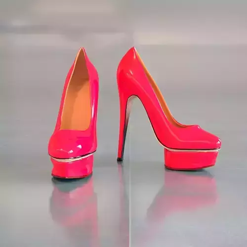 Red High Heel Platform Shoes