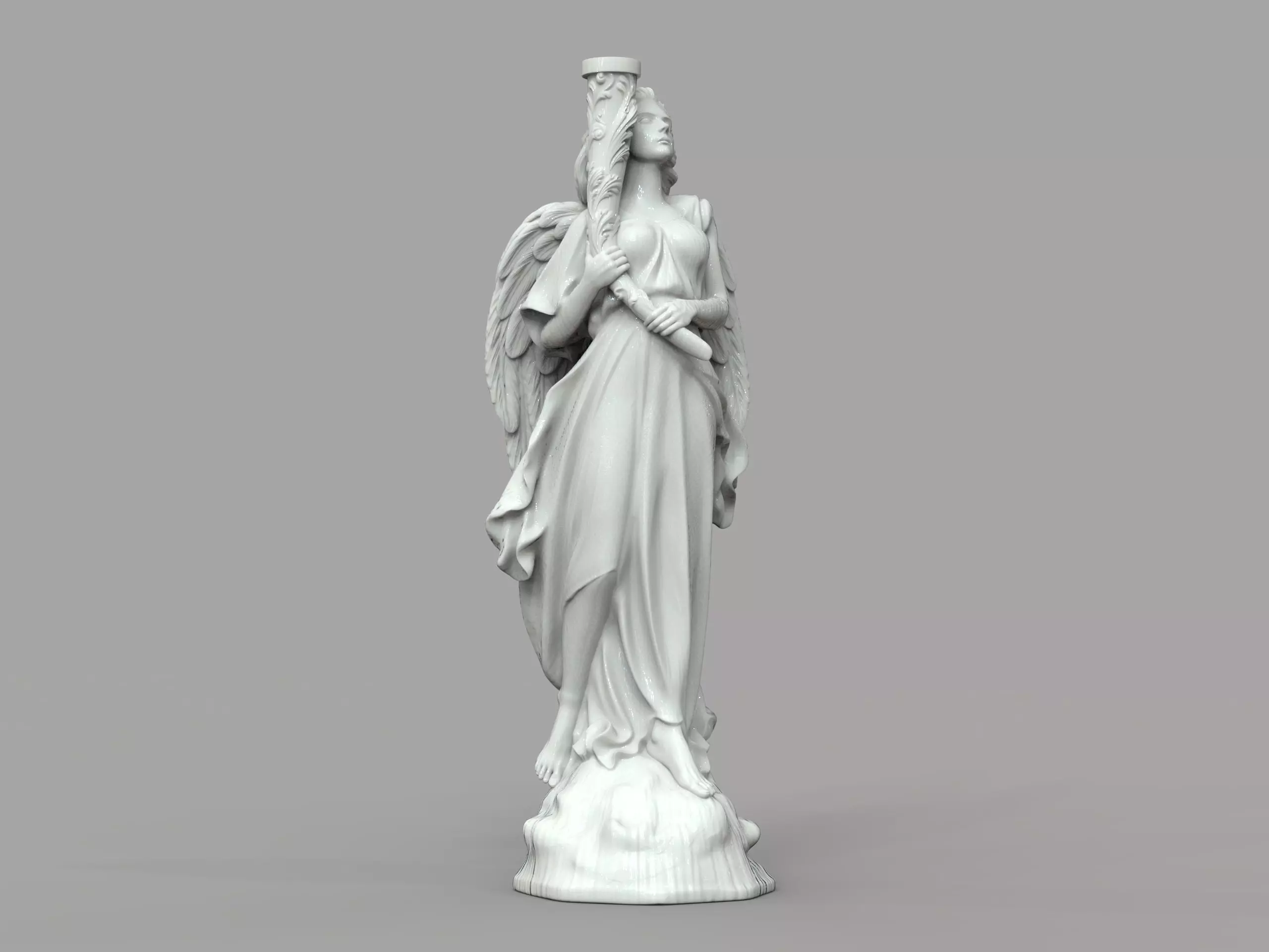  High-Detail 3D Model of a Classical Angel Statue 3D model_0
