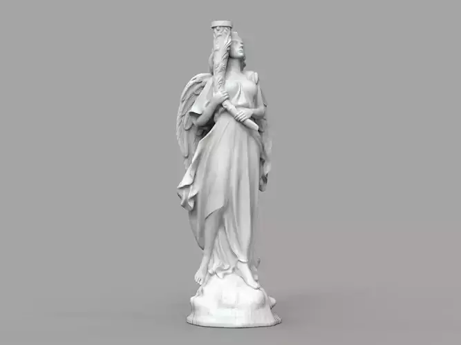  High-Detail 3D Model of a Classical Angel Statue