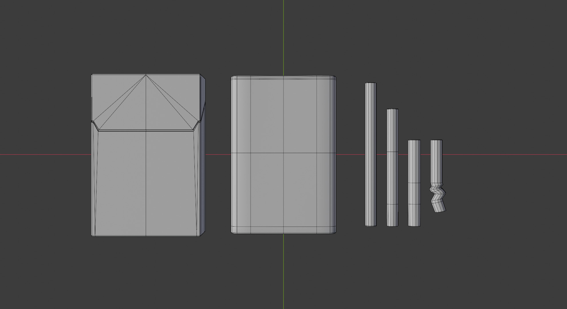 Cigarette Pack Low-poly 3D model_10