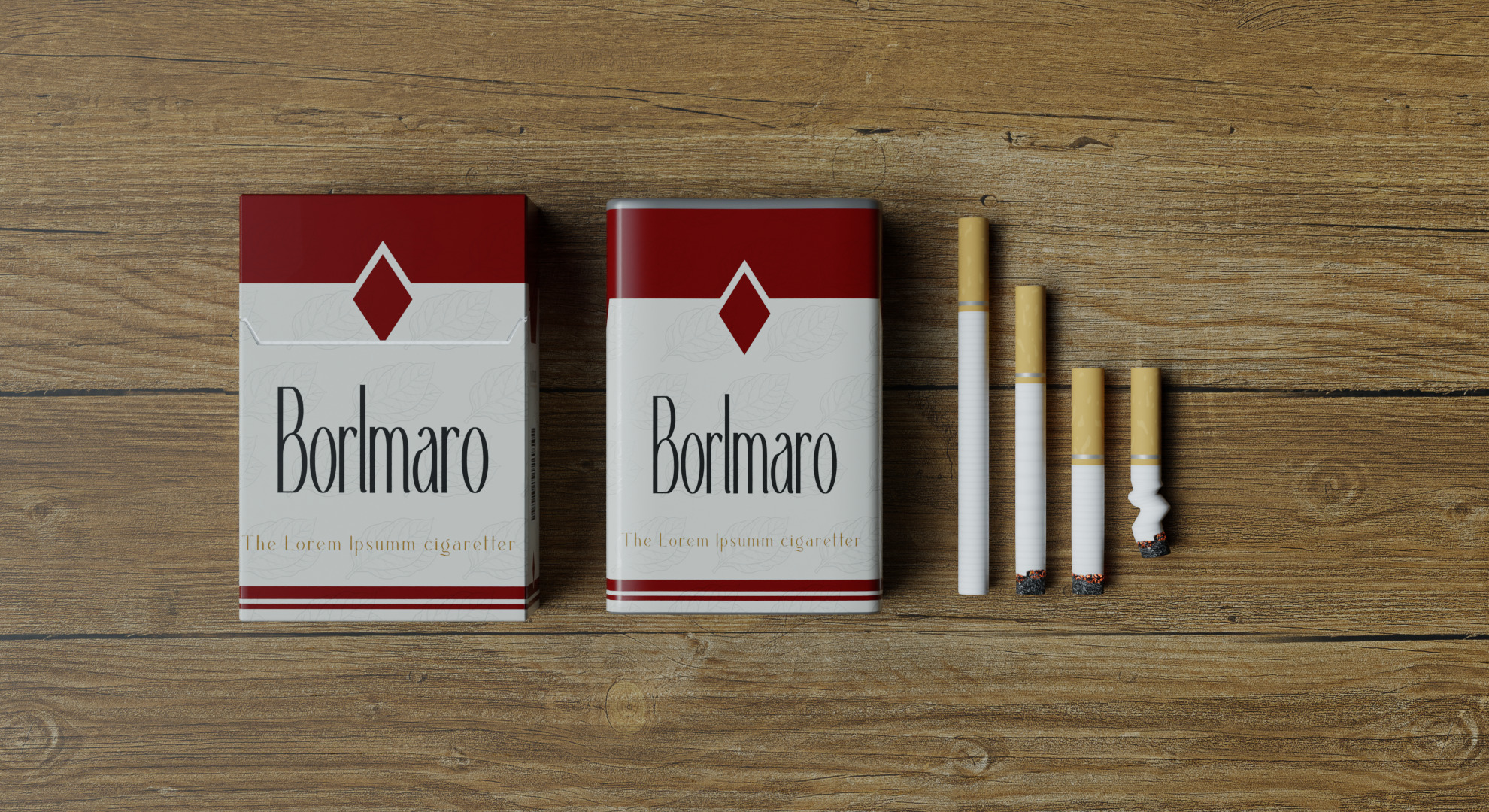 Cigarette Pack Low-poly 3D model_1