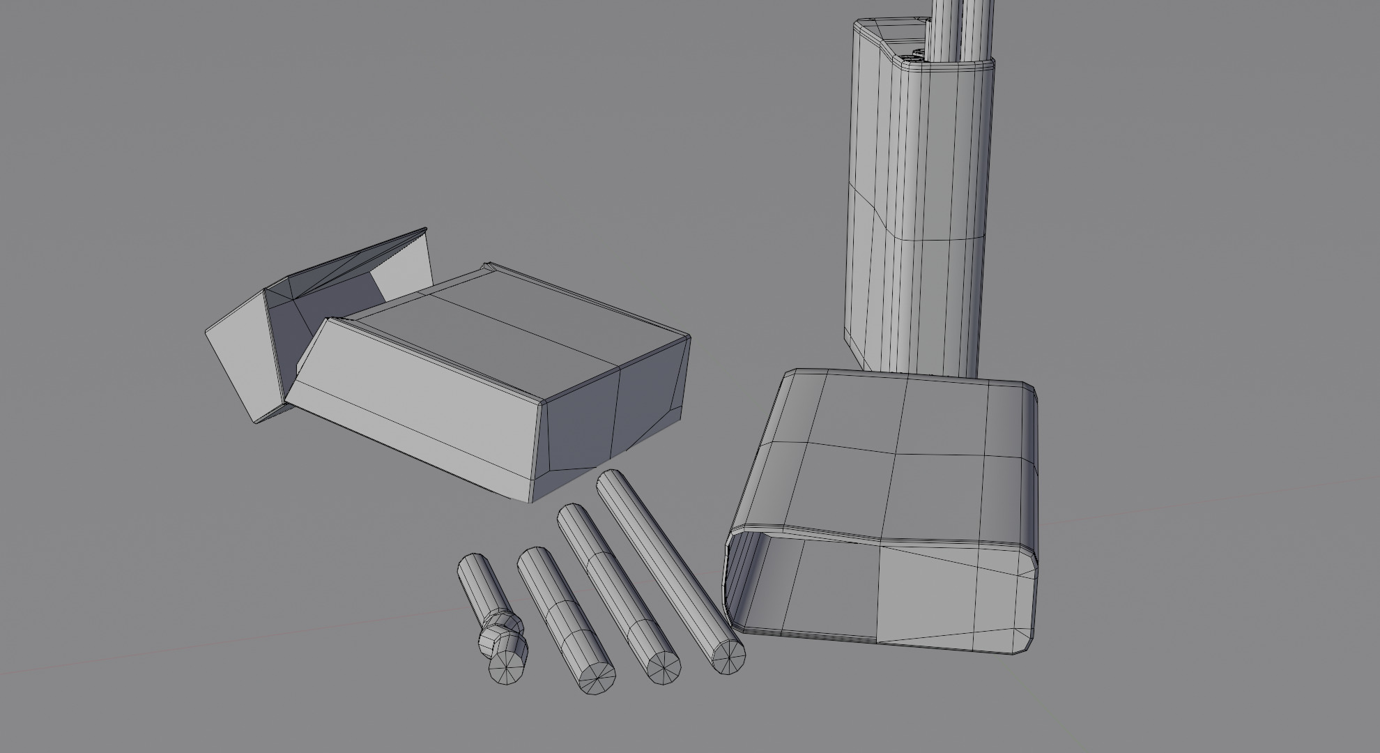 Cigarette Pack Low-poly 3D model_8