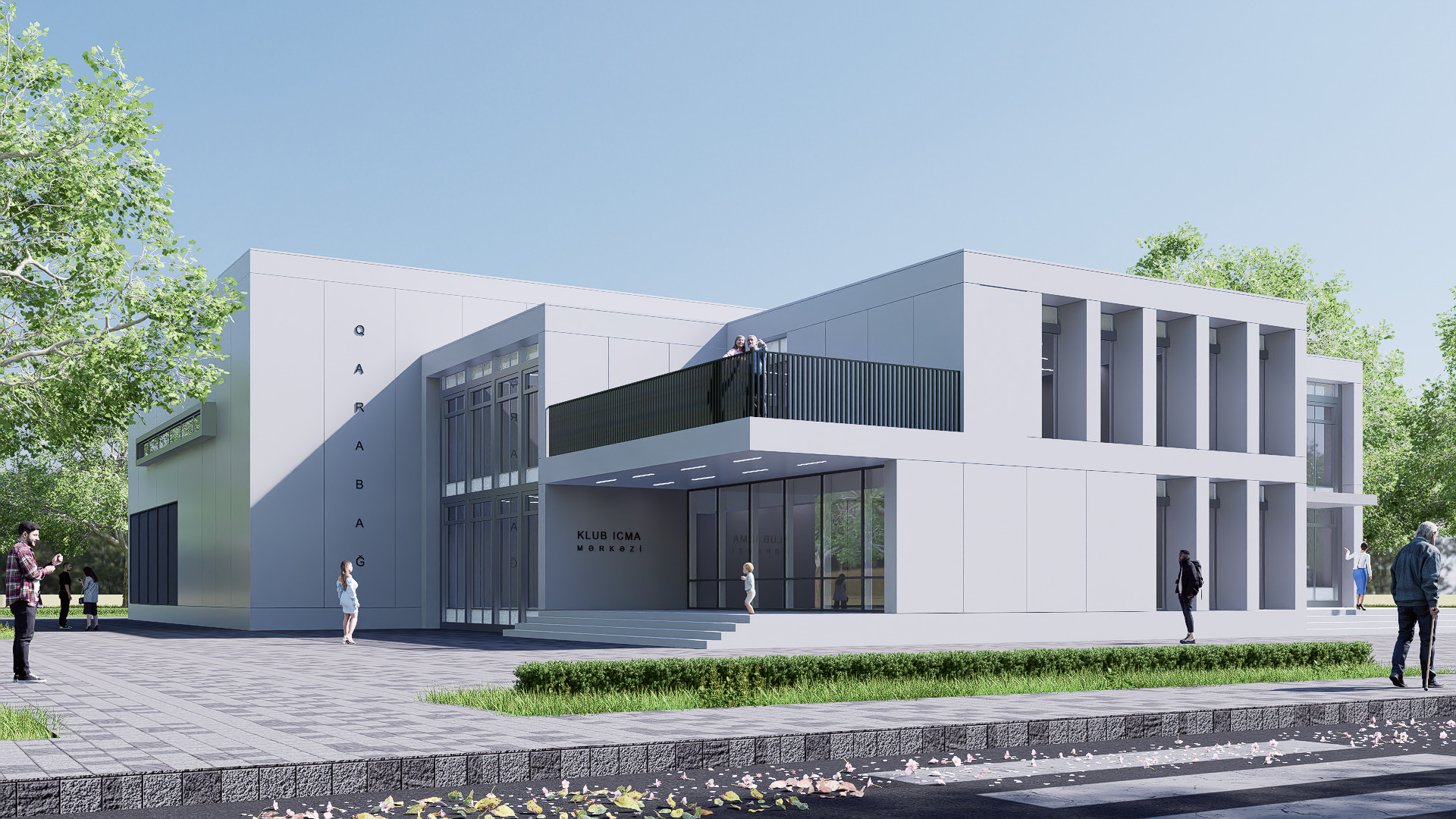 art building gallery Low-poly 3D model_1