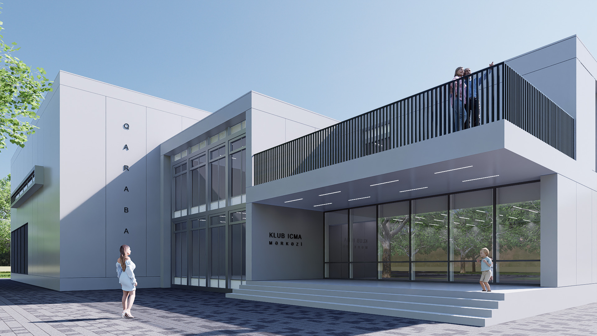 art building gallery Low-poly 3D model_9