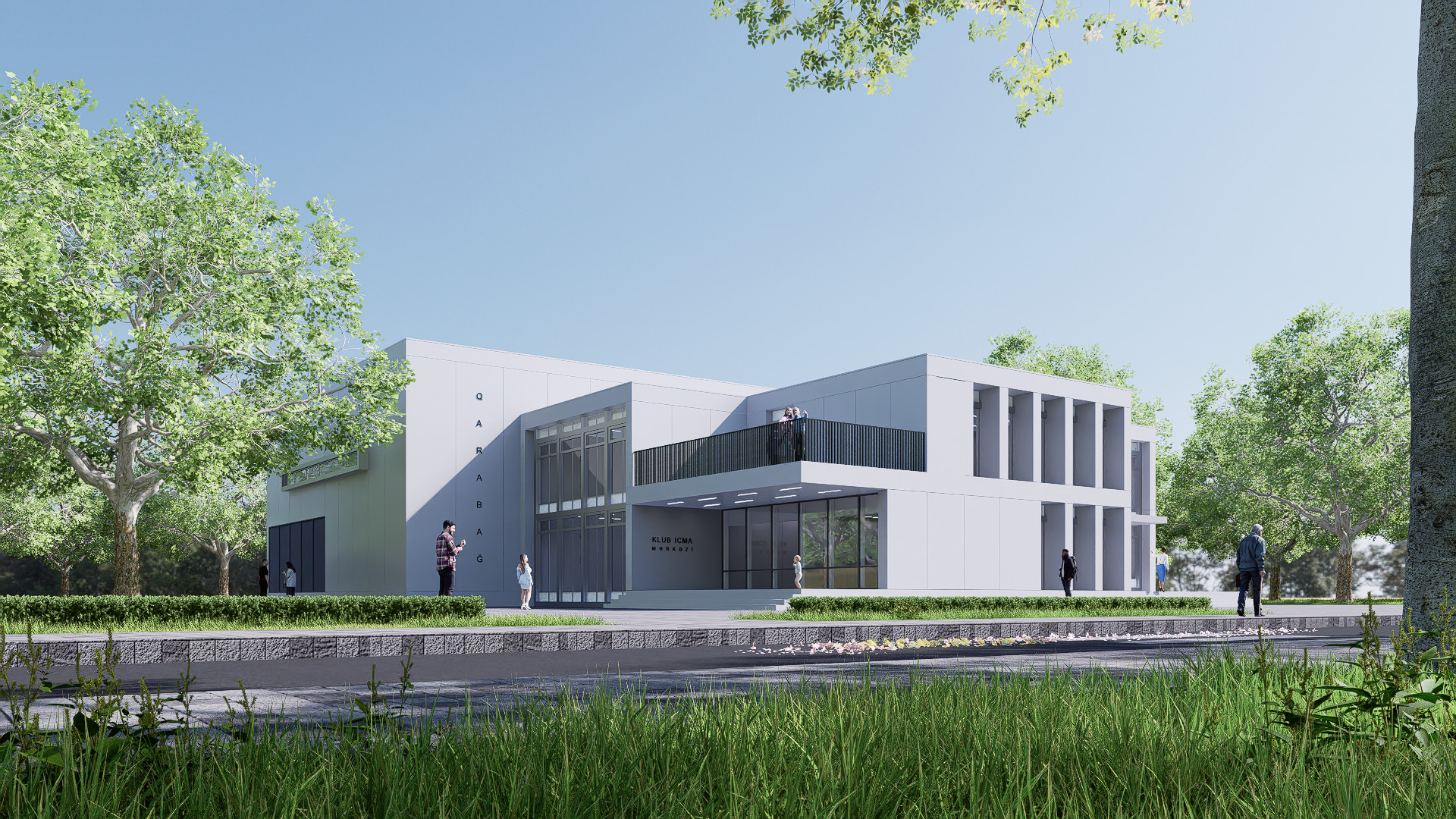 art building gallery Low-poly 3D model_11