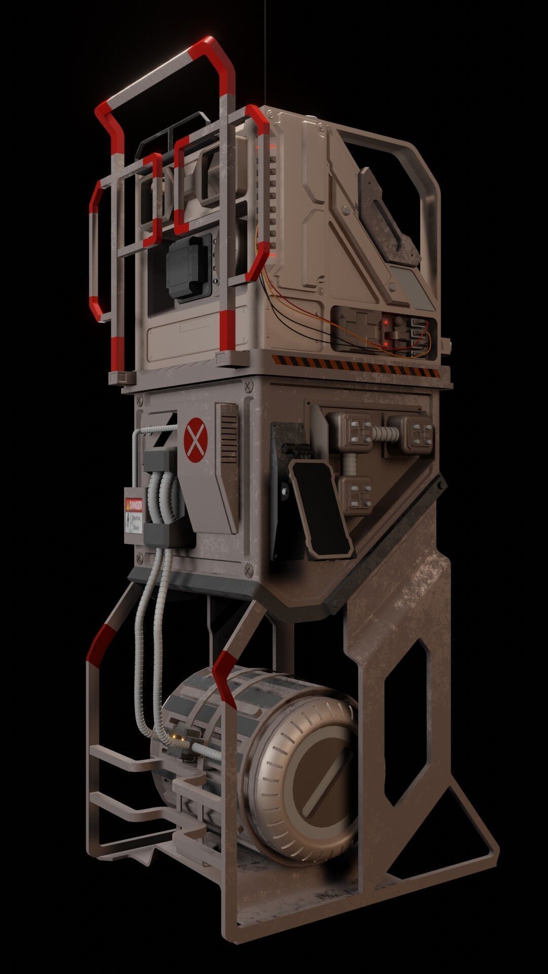 Research control room 3D model_14