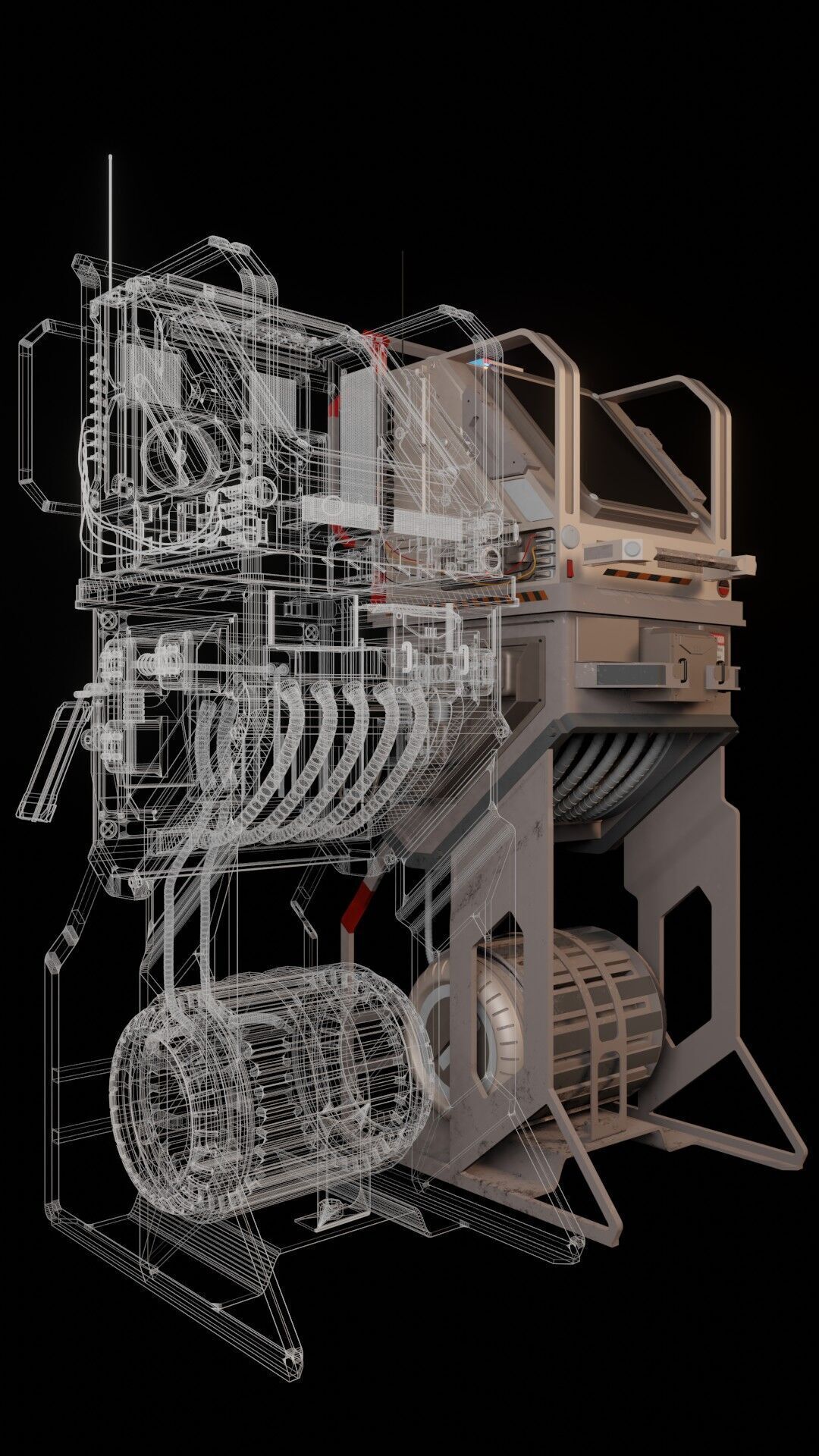 Research control room 3D model_17