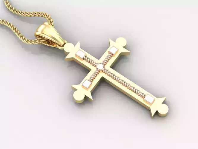 Cross Pendant 4CP089 3DM STL For Print