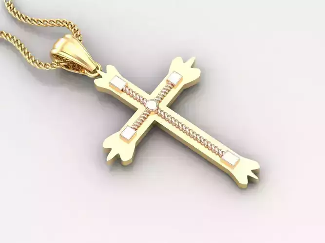 Cross Pendant 4CP088 3DM STL For Print 3D print model