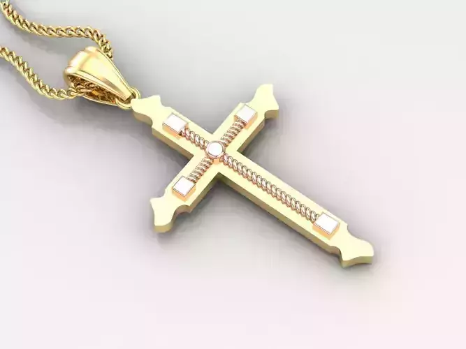 Cross Pendant 4CP077 3DM STL For Print