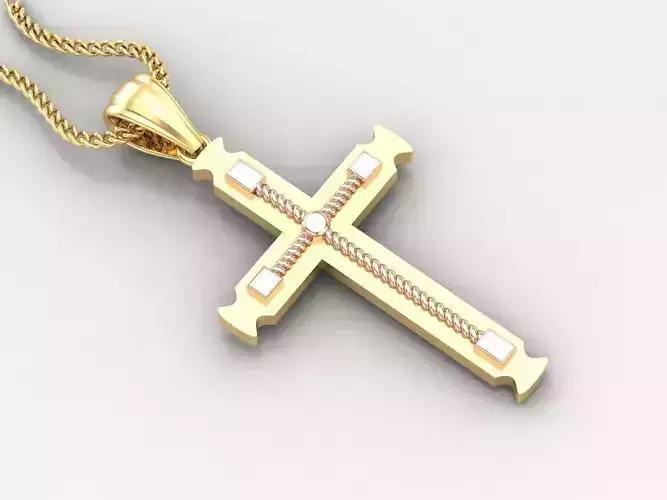 Cross Pendant 4CP075 3DM STL For Print
