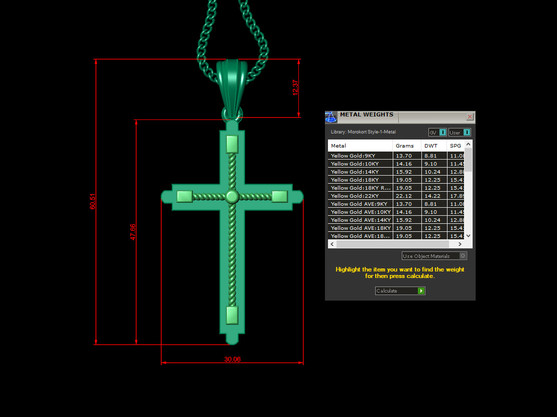 Cross Pendant 4CP072 3DM STL For Print 3D print model_1