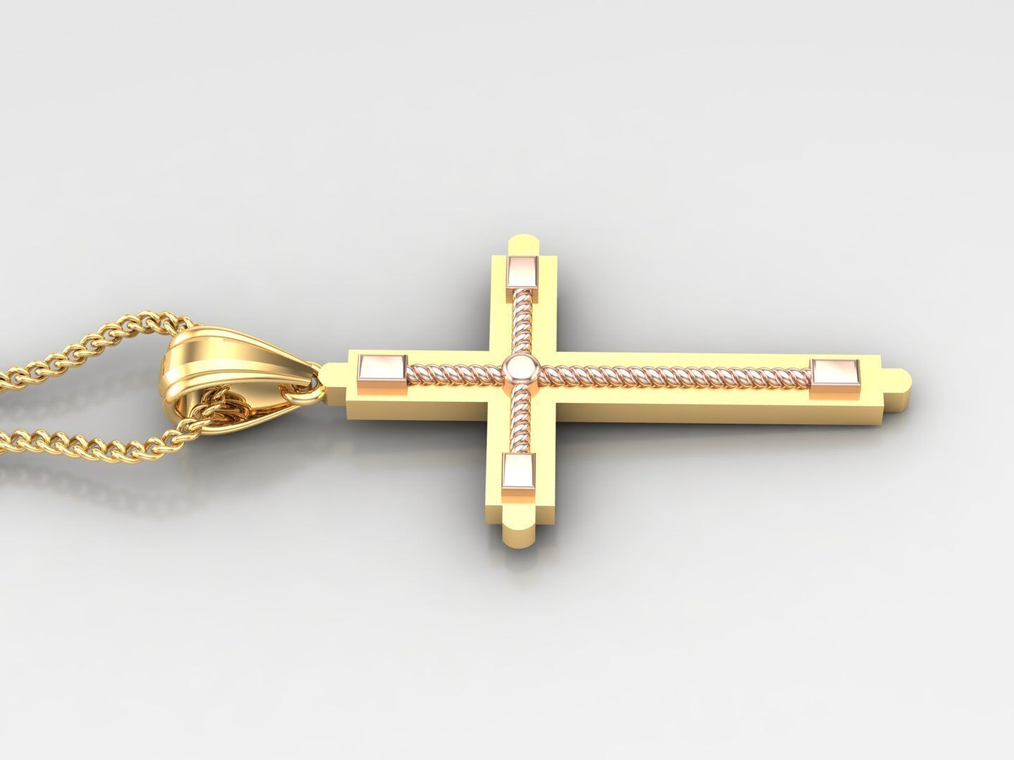 Cross Pendant 4CP072 3DM STL For Print 3D print model_3
