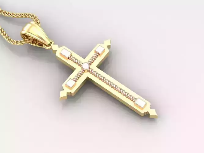 Cross Pendant 4CP065 3DM STL For Print