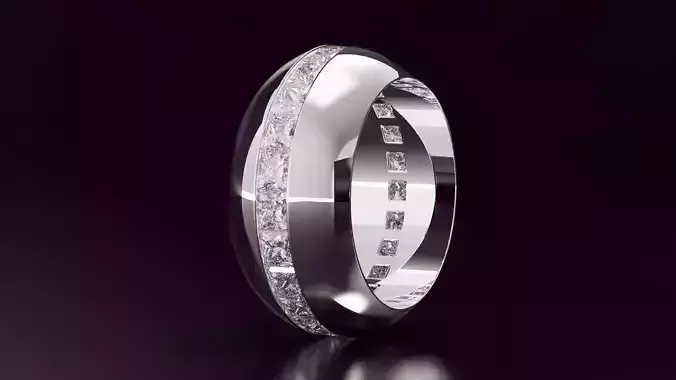  princess cut eternity ring N10 52EU size