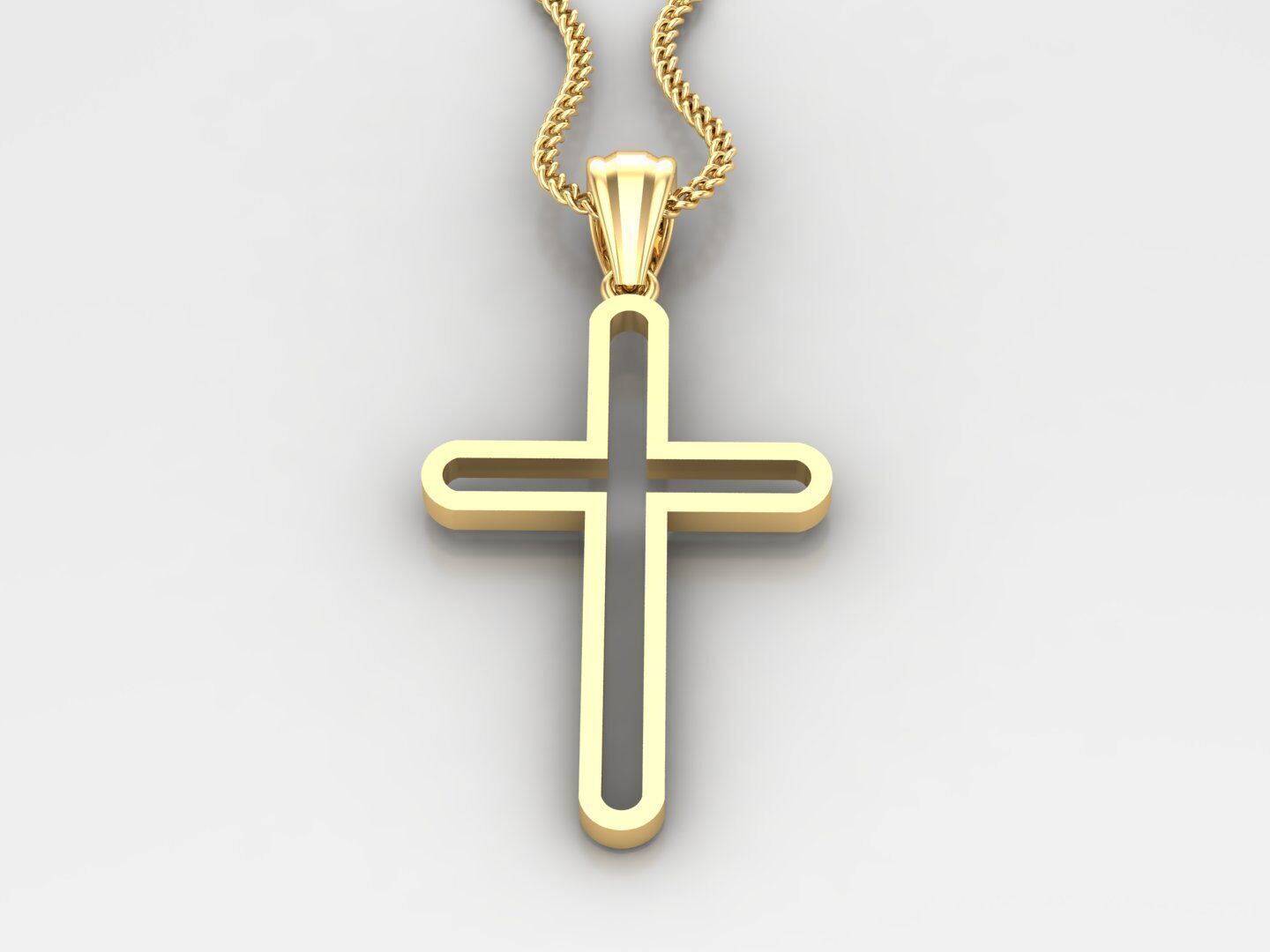 Cross Pendant 4CP061 3DM STL For Print 3D print model_2