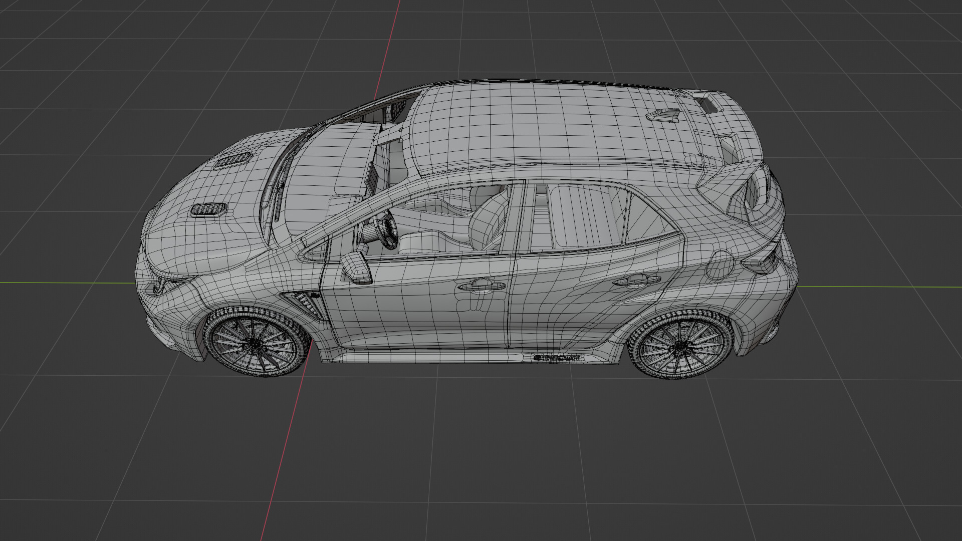 TOYOTA COROLLA GR CIRCUIT EDITION BLUE FLAME 3D model_11