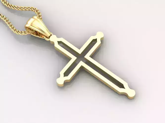 Cross Pendant 4CP059 3DM STL For Print